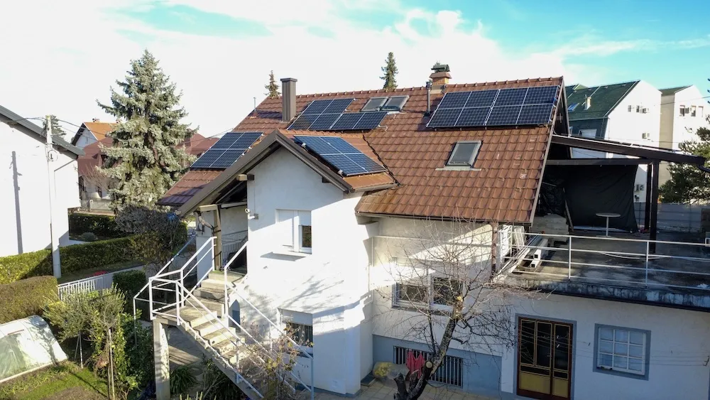 Solarna elektrana, pogled dronom, Velika Gorica