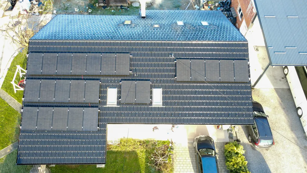 Solarna elektrana, pogled dronom, Jakovlje