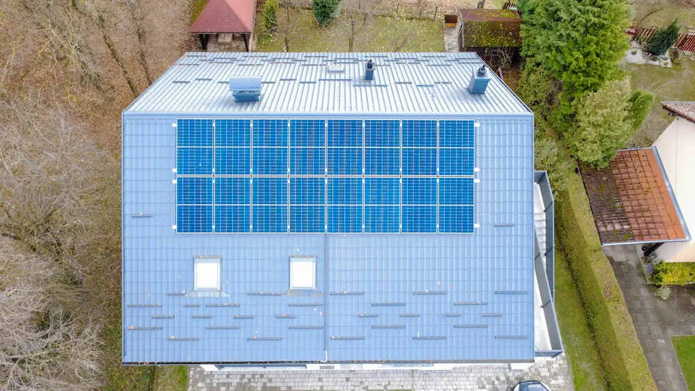 Solarna elektrana, pogled dronom, Dugo Selo