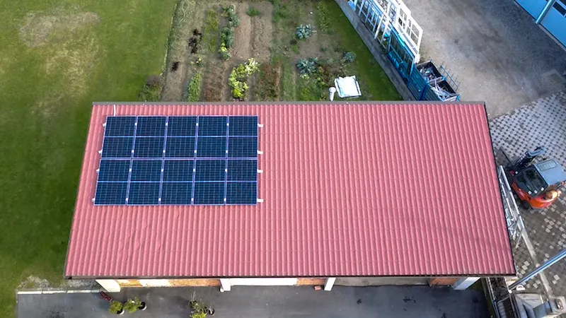 Solarna elektrana, pogled dronom, Dumovec
