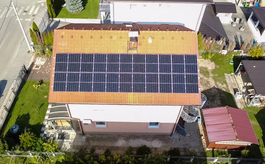 Solarna elektrana, pogled dronom, Sesvete