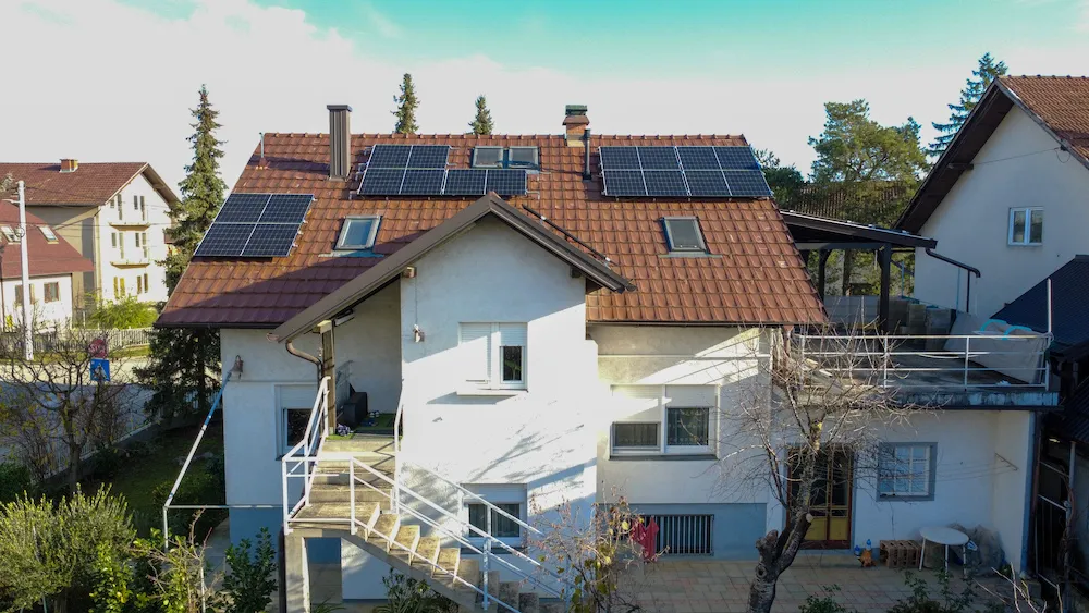 Solarna elektrana, pogled dronom, Velika Gorica