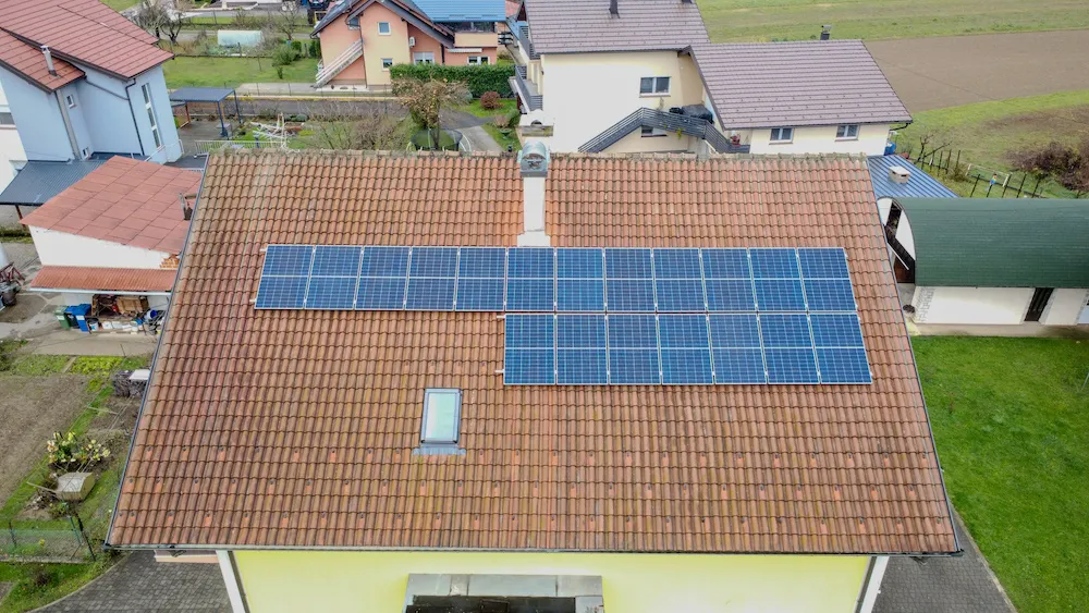 Solarna elektrana, pogled dronom, Samobor